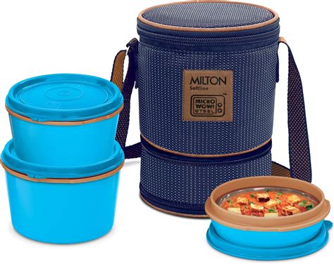 Milton Flexi Insulated Inner Stainless Steel Lunch Box Set, 3 